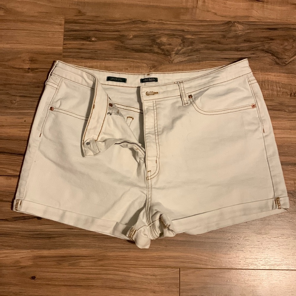 white jean shorts